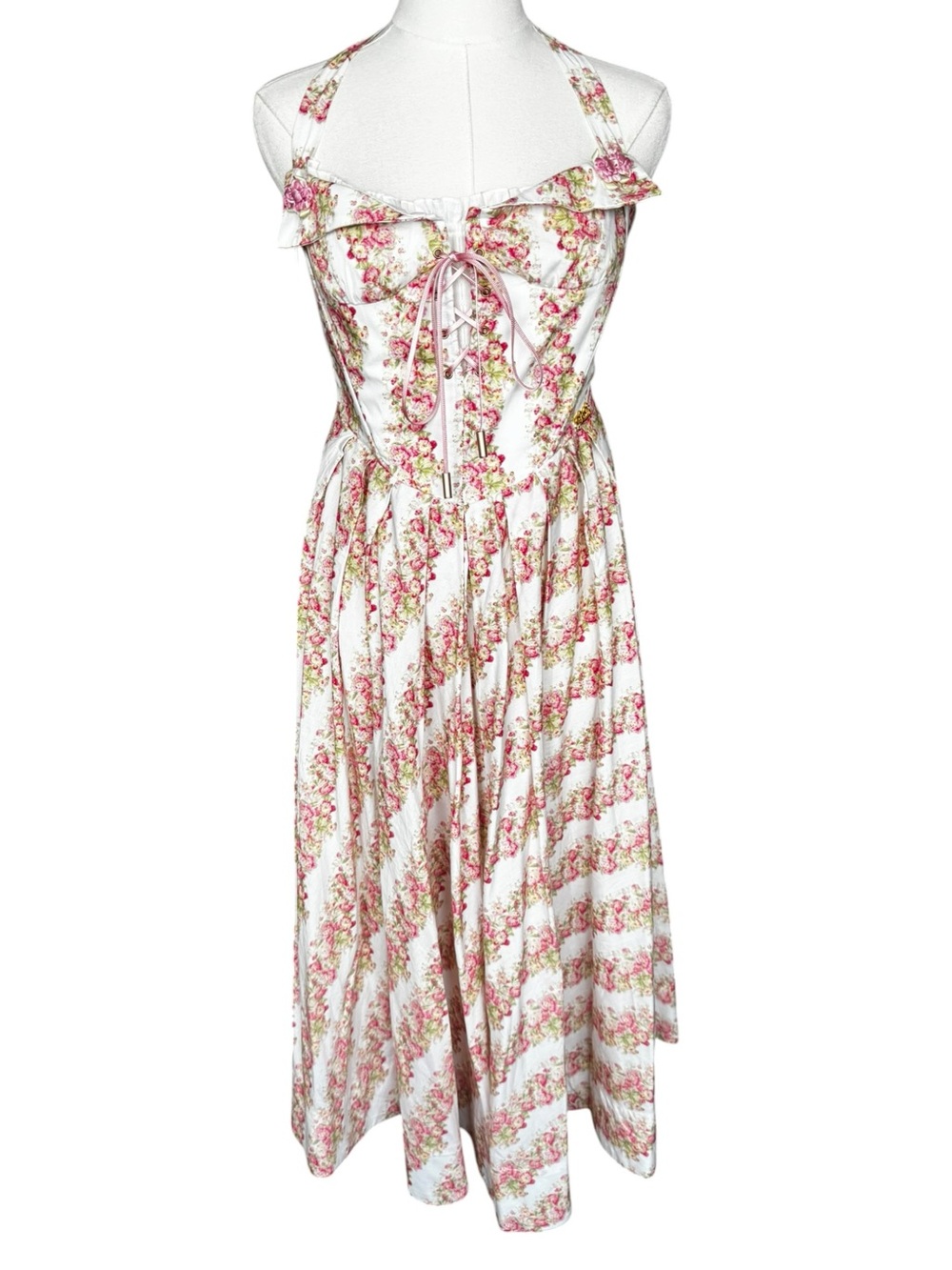 LaceMade Tuscany Rose Corset Dress Large US: 6 - Picture 5 of 16